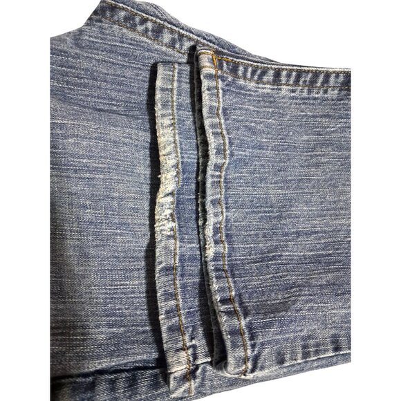Y2K Maurices Morgan Distressed Bootcut Jeans Womens Size 11/12 Regular Blue Deni - Picture 10 of 11